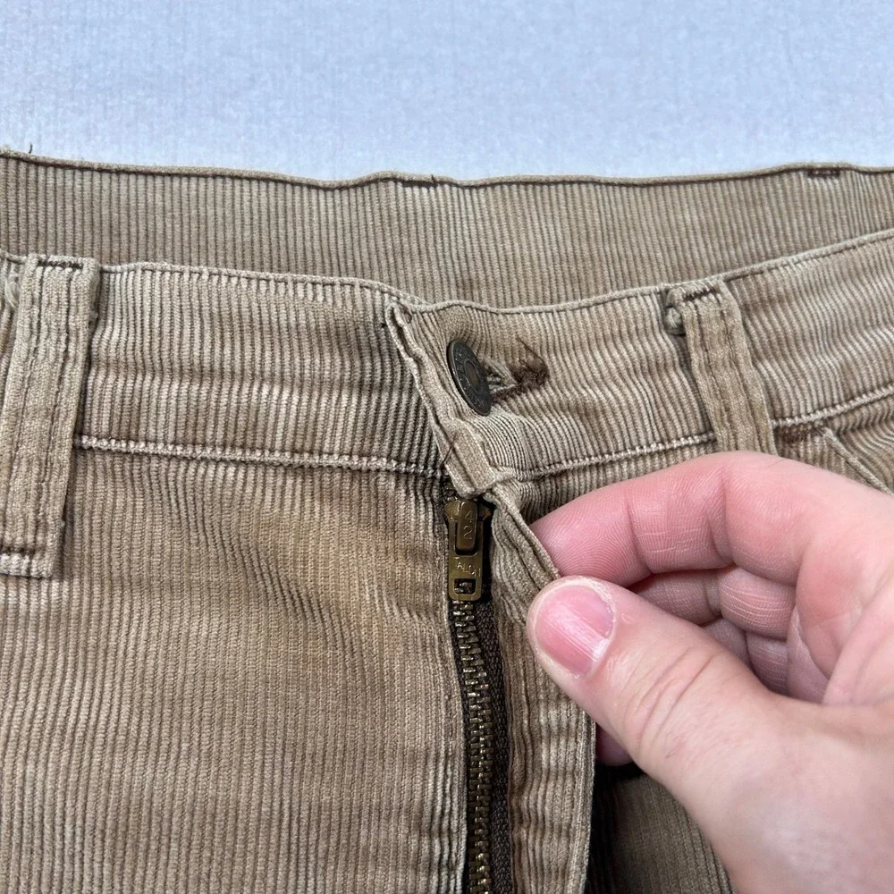 Vintage Levis Corduroy Pants Mens 35x29 Tan Brown 70s 80s Talon 42 Zip
